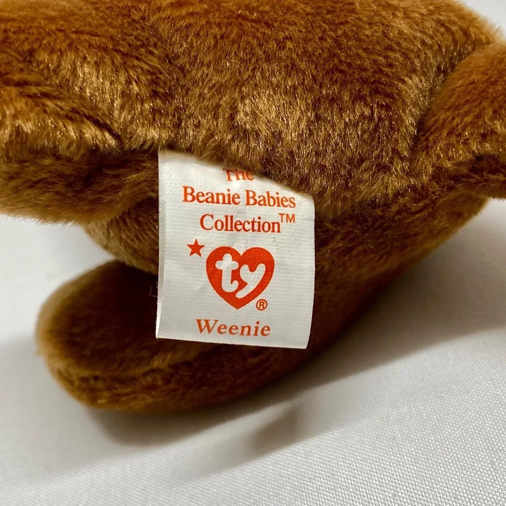 Ty Beanie Babies Weenie 4013 Daschund Dog 1995 Retired PVC‎ Pellets Rare Plush